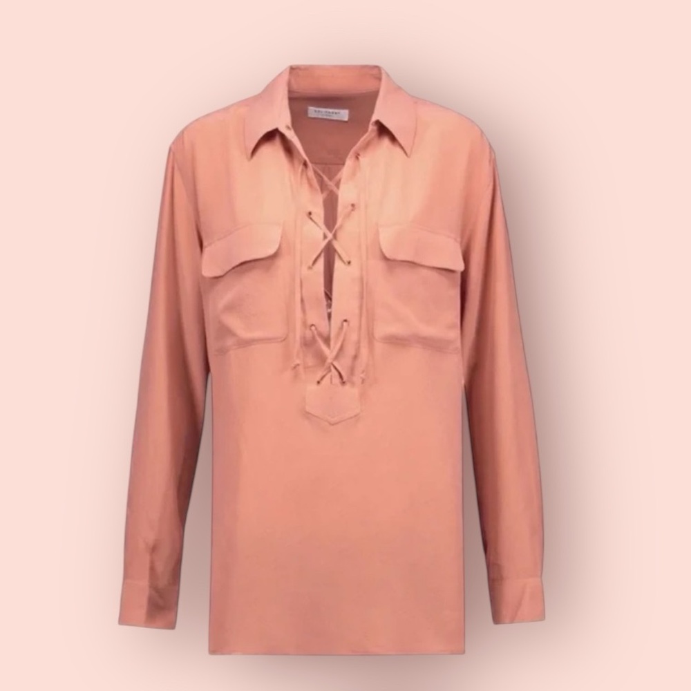 EQUIPMENT Knox Silk Peach Blouse